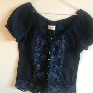 Abercrombie & Fitch black lace top